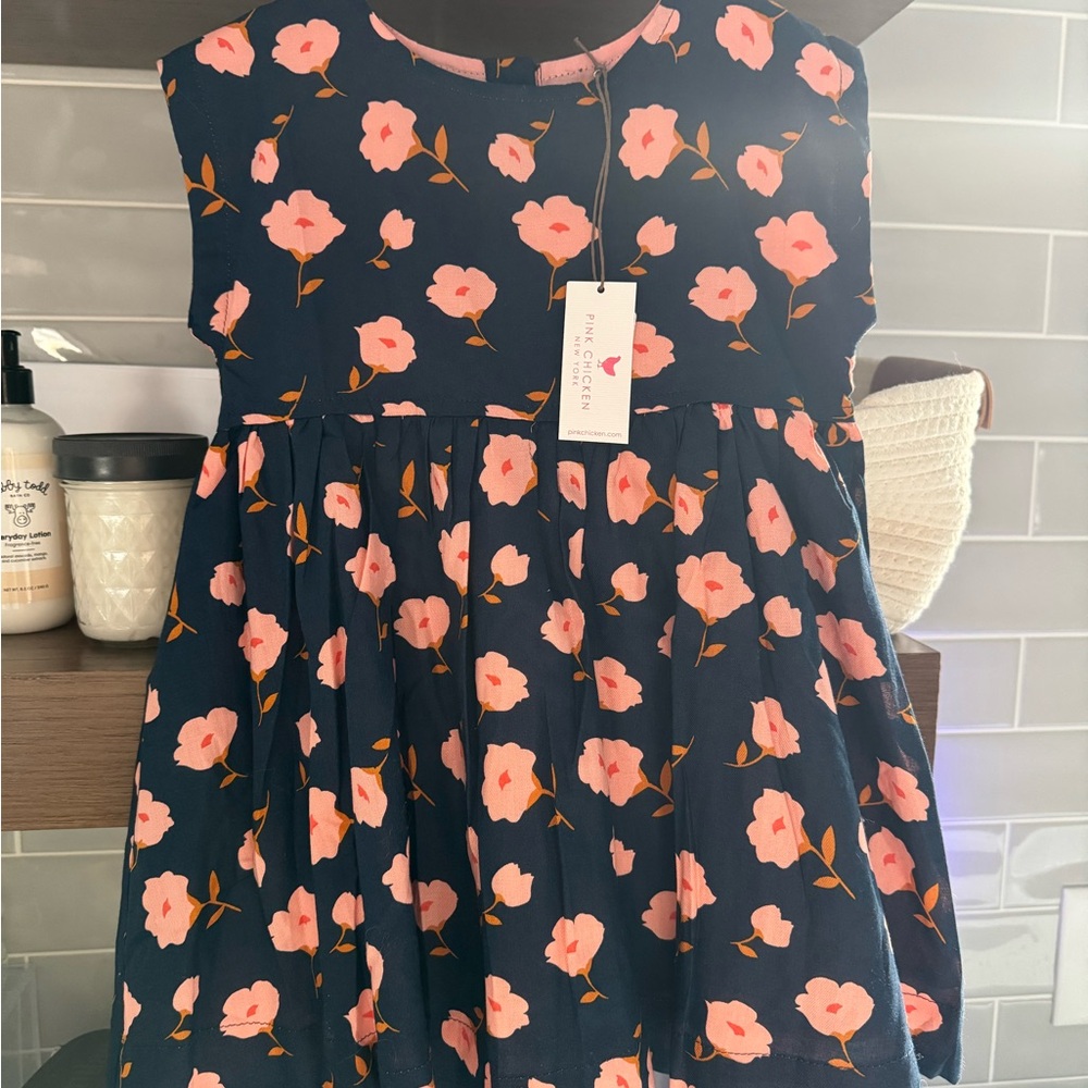 Tea Collection Navy Floral Dress